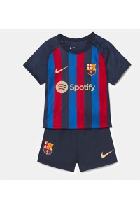 Fotbalové Dres Barcelona Dětské Domácí Oblečení 2022-23 Krátký Rukáv (+ trenýrky)